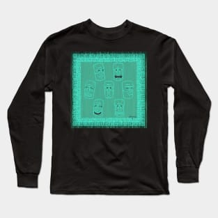 Tiki Time - Aqua Version! Long Sleeve T-Shirt